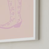 "Cowgirl I" - Art Print in Rose Petal Pink by Gwen - Frame Close-up