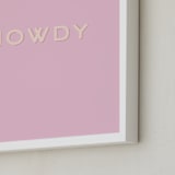 "Cowgirl II" - Art Print in Rose Petal Pink by Gwen - Frame Close-up
