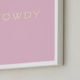 "Cowgirl II" - Art Print in Rose Petal Pink by Gwen - Frame Close-up