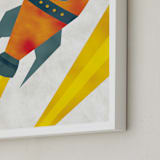 "Space to Explore I" - Art Print in Flare by Heather Schertzer - Frame Close-up
