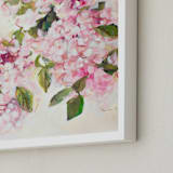 "Enchanted Garden 3" - Art Print in Floral Pink by Arohika Verma - Frame Close-up