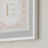 "Modern Monogram" - Personalized Art Print in Sage by Kristen Smith - Frame Close-up