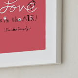 "Love is in the Air!" - Art Print in Amaranth by ERAY - Frame Close-up