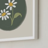 "Timeless 2" - Art Print in Olive Green by Huefete - Frame Close-up