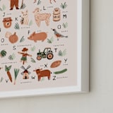 "Farm Alphabet" - Art Print in Sand by Vivian Yiwing - Frame Close-up