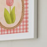 "My Little Tulip" - Art Print in Apricot by Kate Vories - Frame Close-up
