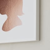 "Custom Silhouette Foil Art" - Custom Foil Print in Rose Gold by Minted - Frame Close-up