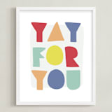 "yay for you" - Art Print in carnival by Lea Delaveris - Framed