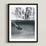 "Submerged" - Art Print in Underwater Black and White by Zemina Zaferakis - Framed