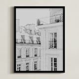 "Parisian Rooftops" - Art Print in French Gray by Lindsay Ferraris Photography - Framed