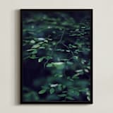 "Forest Focus" - Art Print in Deep Blue-Green by Satpreet K - Framed