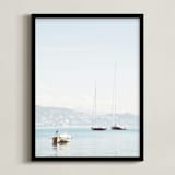 "Portofino Afternoon" - Art Print in Sky by Three Kisses Studio - Framed