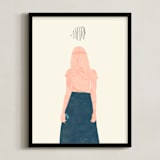 "From Where I Stand" - Art Print in Indigo by Field and Sky - Framed
