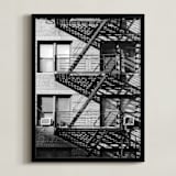 "Up Down NYC" - Art Print in monochrome by lulu and isabelle - Framed