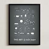 "The Art of Paper" - Art Print in Charcoal by R studio - Framed