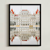 "Seeing Double" - Art Print in Saffron by Sadye Sagov - Framed