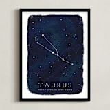 "Zodiac Constellation Taurus" - Personalized Art Print in Galaxy by Ashley Presutti Beasley - Framed