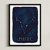 "Zodiac Constellation Pisces" - Personalized Art Print in Galaxy by Ashley Presutti Beasley - Framed