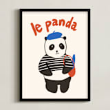 "French Panda" - Art Print in Ink by Morgan Kendall - Framed