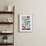 "Paper Cut ABCs" - Personalized Art Print in Plum by Ampersand Design Studio - In a Room