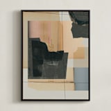 "Crossings 1" - Art Print in Peachy by Maja Cunningham - Framed Canvas