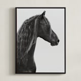 "Dark Horse" - Art Print in Black Onyx by Irene Suchocki - Framed Canvas