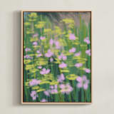 "Dancing Flowers 2" - Art Print in Meadow by Huefete - Framed Canvas