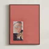 "Amiga 1" - Art Print in Coral Pink by jinseikou - Framed Canvas