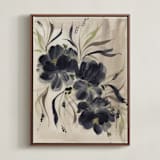 "Ethereal Night" - Art Print in Mocha Mousse by Ramya Rajiv - Framed Canvas