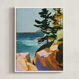 "Coast Office II" - Art Print in Ocean by Jess Franks - Framed Canvas
