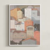 "Three Generations" - Art Print in Sun Blush by Khara Ledonne - Framed Canvas