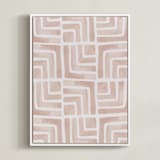 "Painted Geo" - Art Print in Sand by Iveta Angelova - Framed Canvas