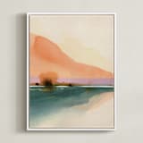 "Orange Sunset Scenery 1" - Art Print in Orange by Shina Choi - Framed Canvas