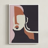 "Ava 2" - Art Print in Ginger Nutmeg by cyrille gulassa - Framed Canvas