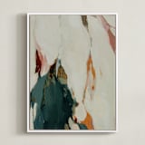 "Winter Thaw No. 1" - Art Print in Warm Grey by Wendy Keller - Framed Canvas