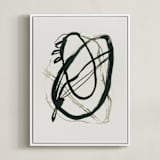 "Black 01" - Art Print in Black - beige by Catilustre - Framed Canvas
