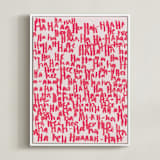 "HA-HA-HA-HA" - Art Print in Rose by Kate Roebuck - Framed Canvas
