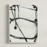 "Plant Cell 3" - Art Print in Black and White by Mary Gaspar - Framed Canvas