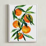 "Tangerine" - Art Print in Tangerine by Alexandra Dzh - Framed Canvas