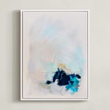 "Alpine Dreaming" - Art Print in Midnight Blue by Megan Carty - Framed Canvas