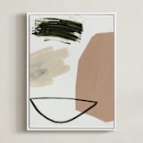 "Shape Shifters" - Art Print in clay salt by Lauren Packard - Framed Canvas