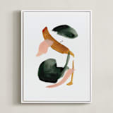 "Calm Forest No.18" - Art Print in Forest Green by Cait Courneya - Framed Canvas