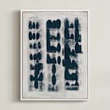 "Domino Effect" - Art Print in Deep Sea by Lorent and Leif - Framed Canvas