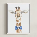 "Dapper Giraffe" - Art Print in Giraffe by Kristin Dills - Framed Canvas
