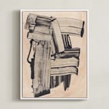 "Zickafoose" - Art Print in Charcoal by Misty Hughes - Framed Canvas