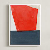 "Dippin In" - Art Print in White by Celeste Duffy - Framed Canvas