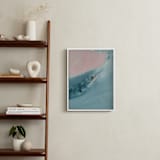 "Santa Cruz Surfer" - Art Print in light turquoise blue by Caryn Owen - In a Room