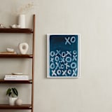 "XO Lunar" - Art Print in Payne's Gray by Michelle Owenby Design - In a Room