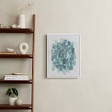 "Steely Blues" - Art Print in Steel Blue by Tennyson Tippy - In a Room