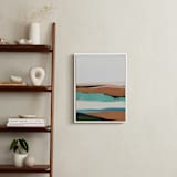 "California Seascape" - Art Print in Sandy peach by Caryn Owen - In a Room